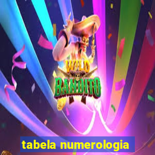 tabela numerologia